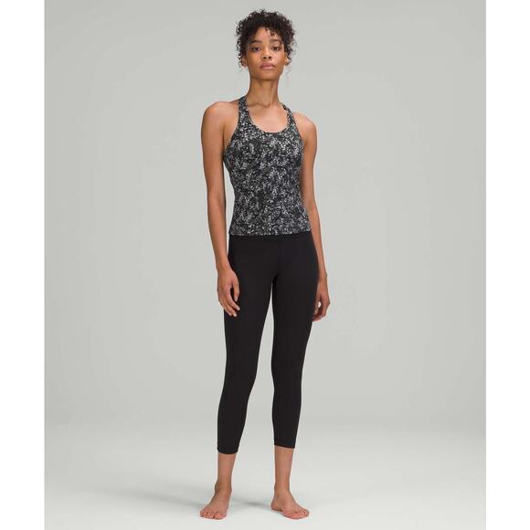 LULULEMON Cool Racerback Tank Top Shorter Length Sz 4 Blossom Overlay Starlight - Picture 2 of 6